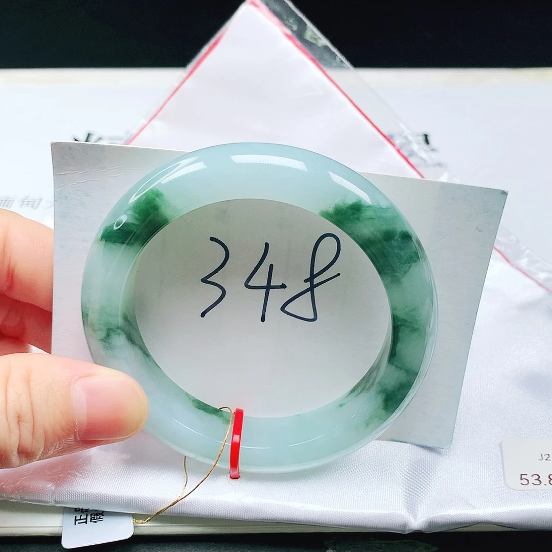 翡翠手镯未镶嵌缅甸天然a货53➕圈