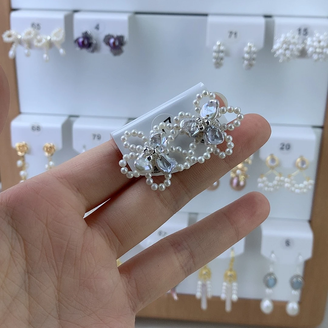 未镶嵌耳饰淡水珍珠