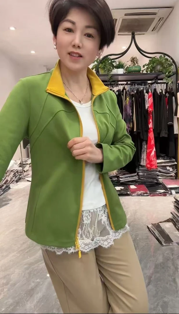 【丽丽家】大码女装休闲显气质网红女士开衫外套10-1