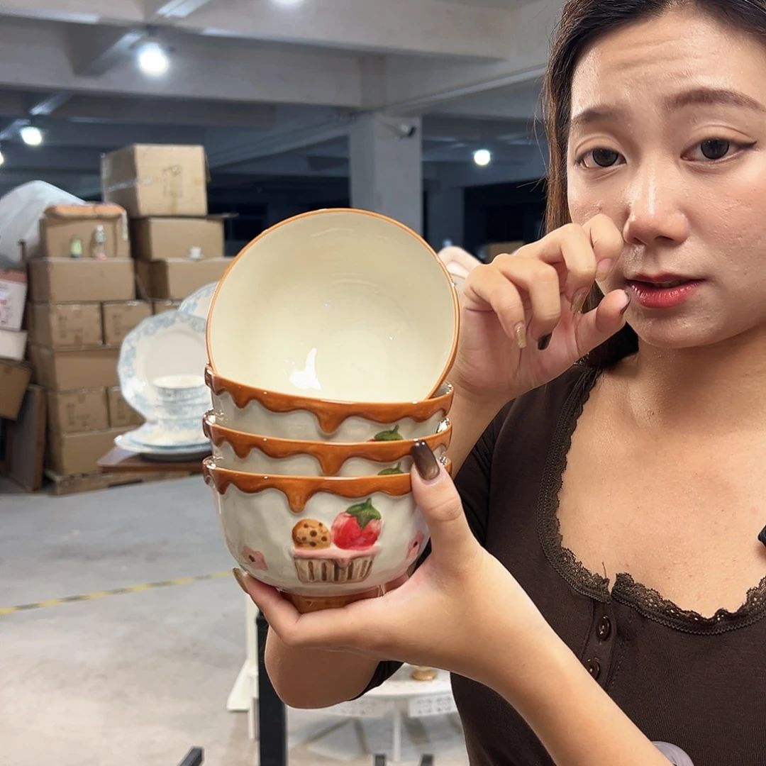 潮州微瑕陶瓷餐具4.5寸