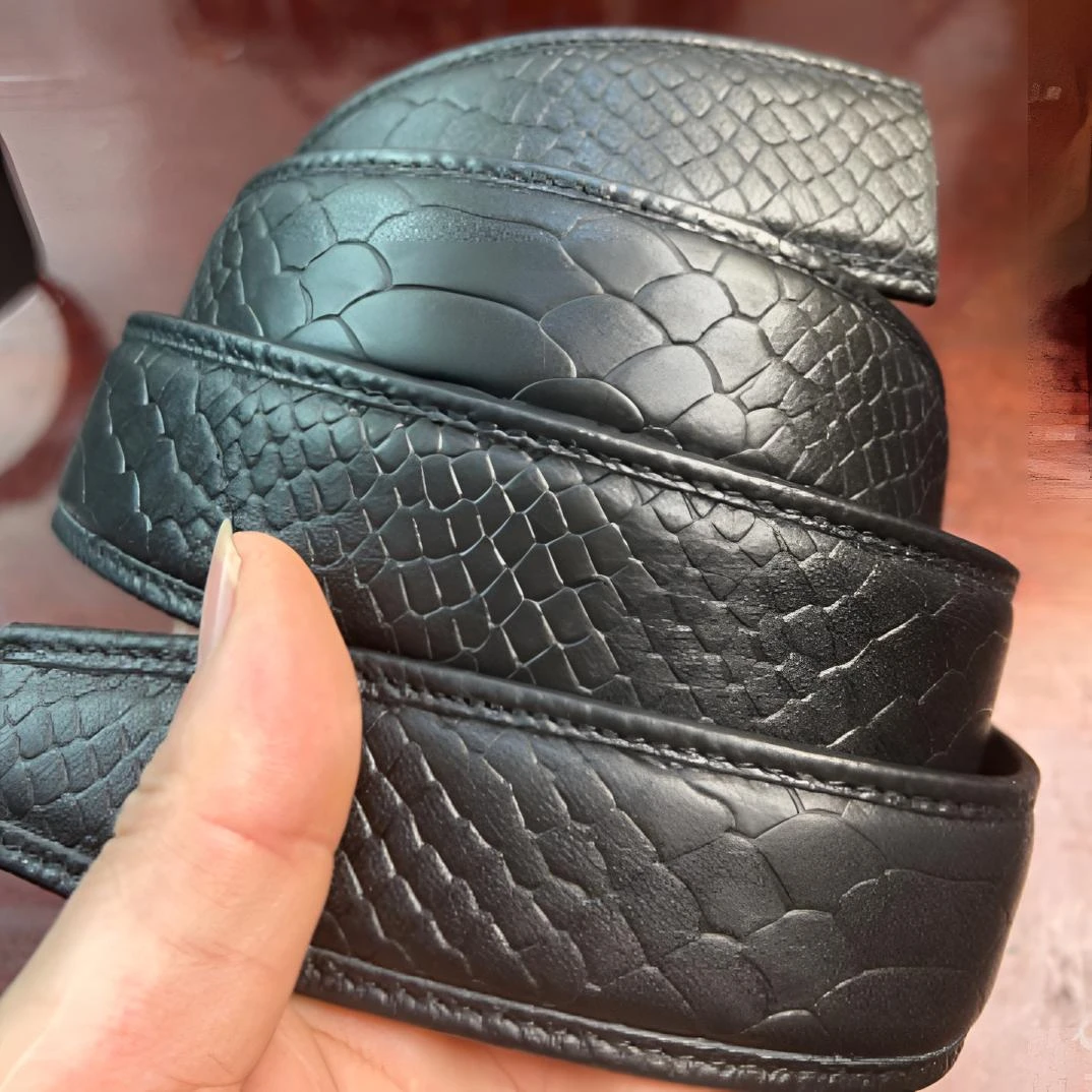 男士新款头层牛皮腰带无扣裤腰带