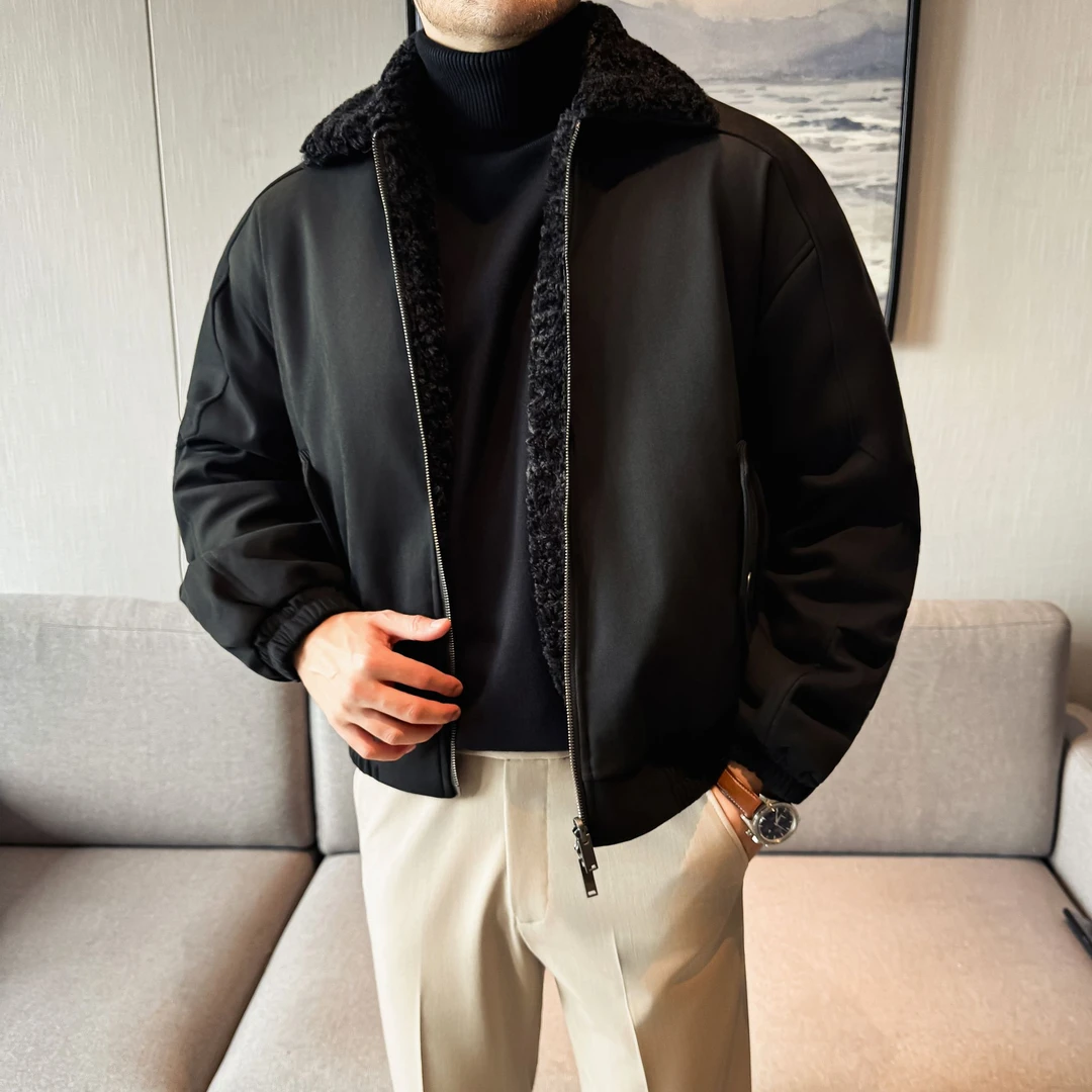 【双面奢感】双面穿棉服羊羔毛拼接 极简廓形 高阶通勤质感穿搭单品