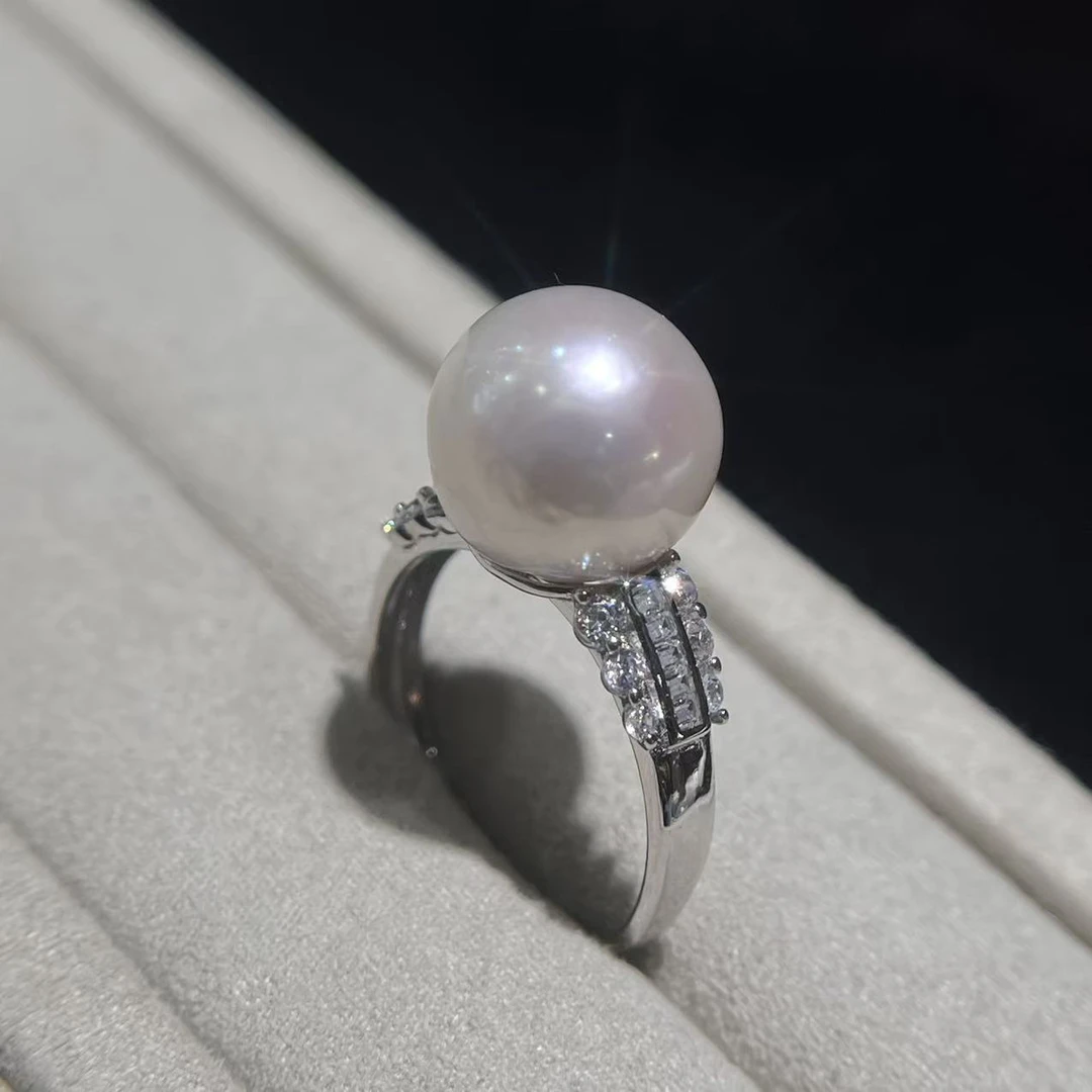 【珍珠皇后】S925银淡水珍珠戒指（11-12mm）