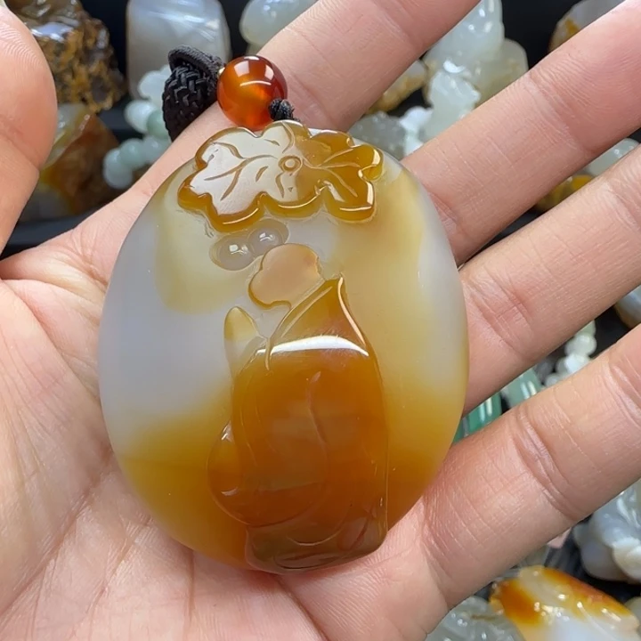 玛瑙/玉髓合金手把件