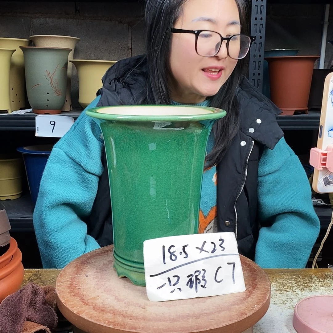 紫砂一只花盆货号C7