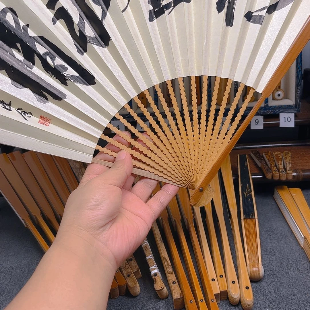 扇子福利款玉竹折扇