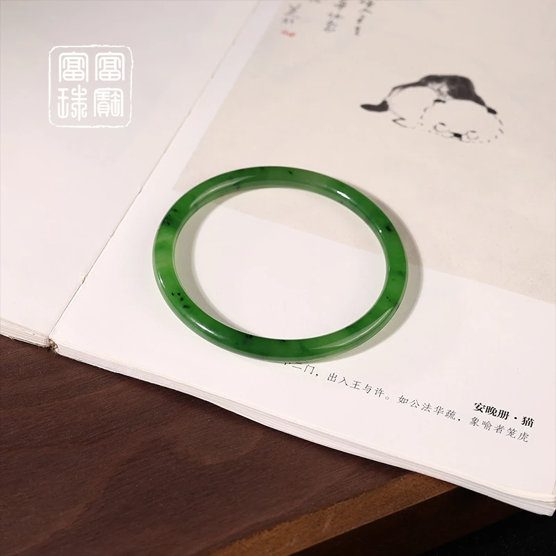 【笙荷】富富珠宝 和田玉百搭气质手镯（天然珠宝多样性发）