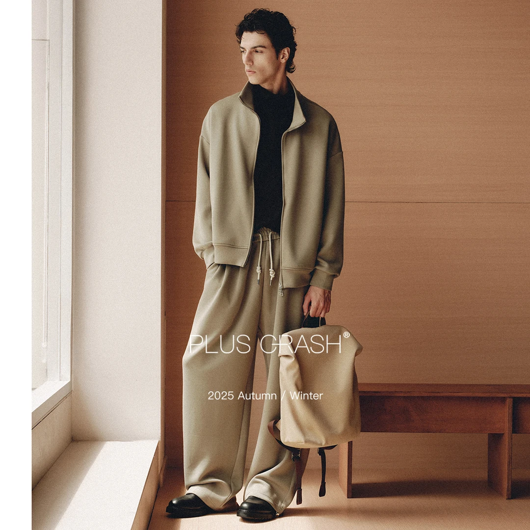 PLUS CRASH老钱风运动休闲外套锁边休闲百搭长裤套装男女秋冬服装