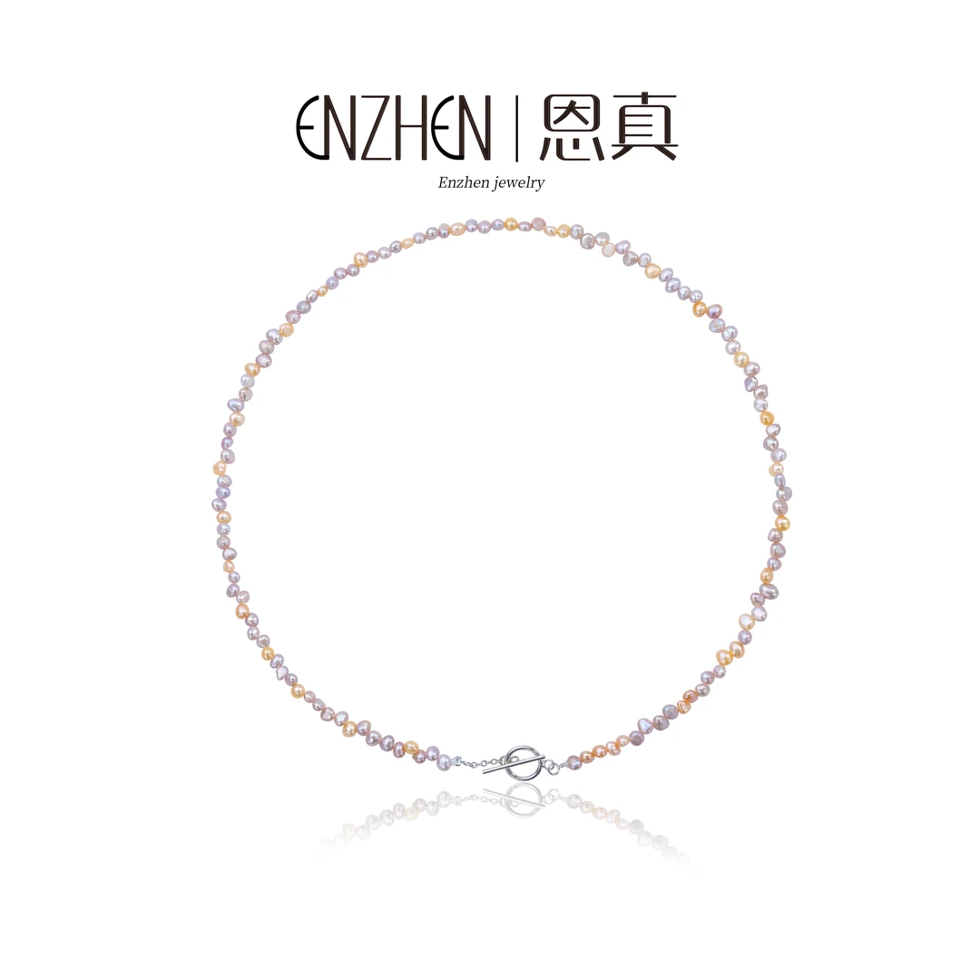 【错位糖果蕾丝链】无核淡水珍珠时尚款项链多样性发1