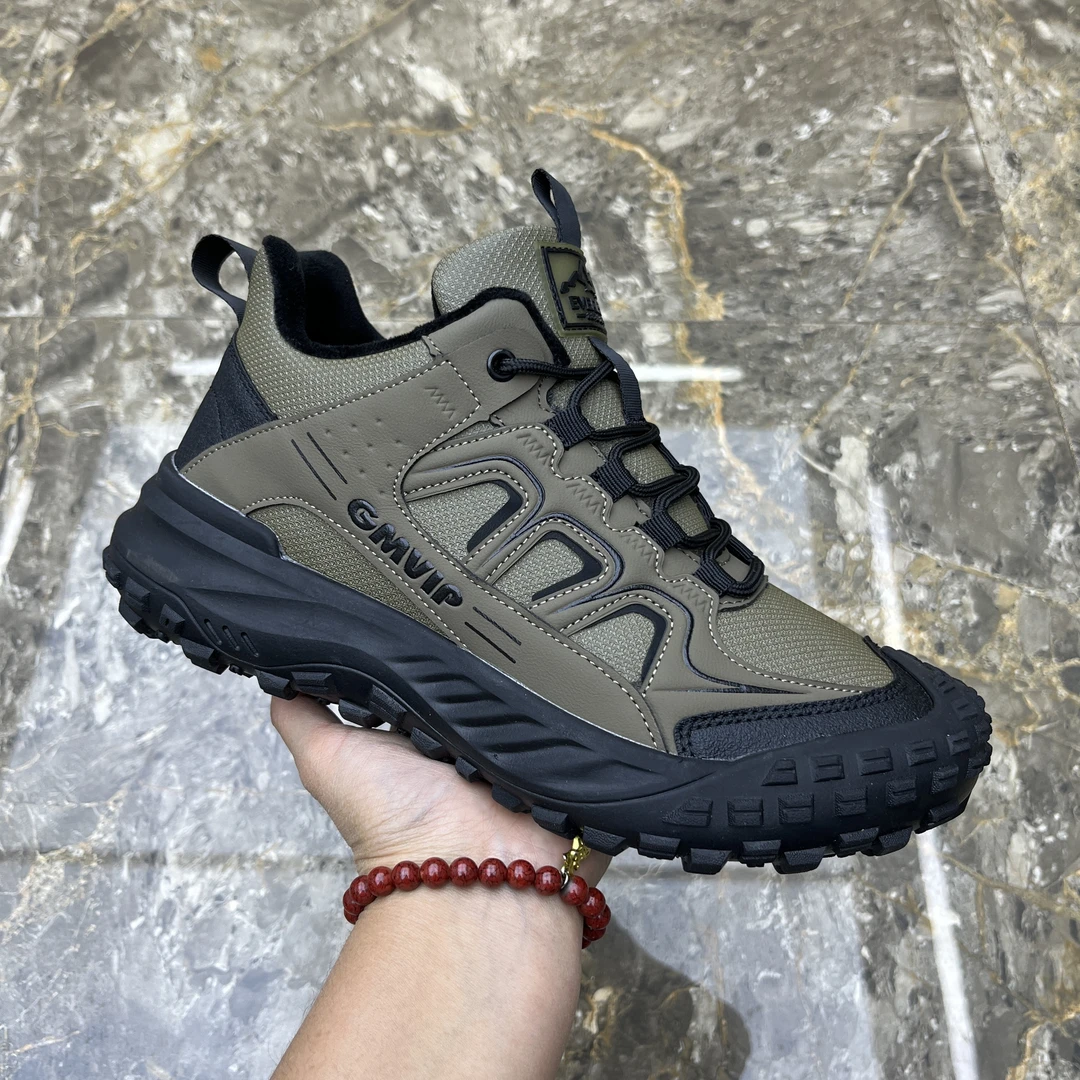 大棉男鞋加厚保暖鞋休闲户外鞋登山鞋防滑耐磨皮面秋冬休闲鞋