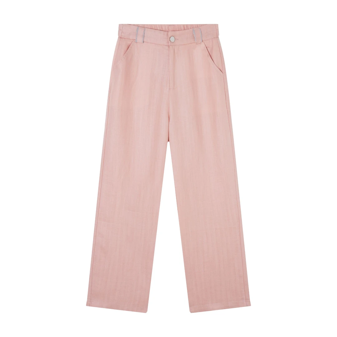 天丝亚麻裤子夏季薄款直筒长裤2867