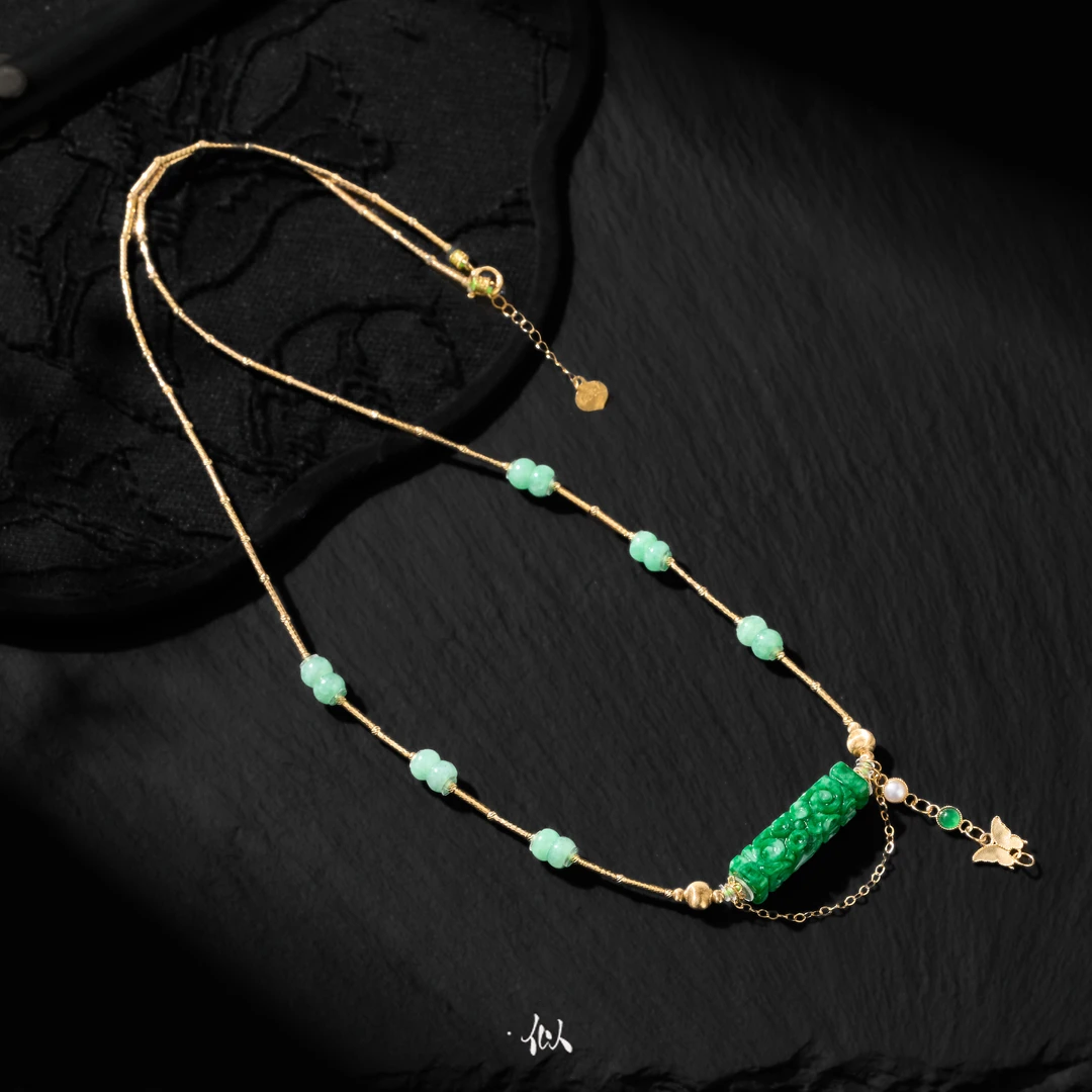 L【和璧】·似梓珠宝· 18k翡翠项链  多样性发一 SZCC3530009