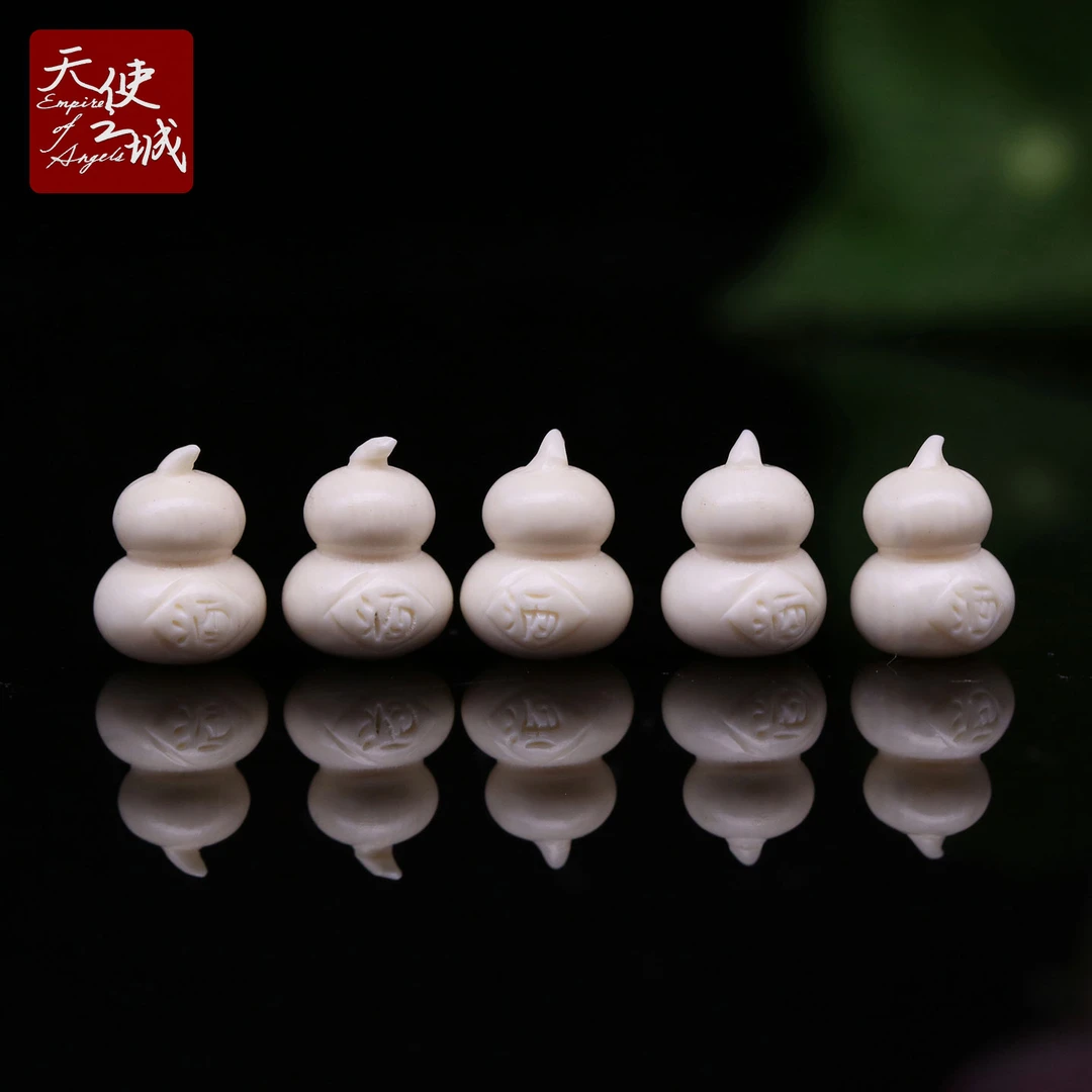 天然猛犸象牙酒壶葫芦吊坠文玩diy配饰配件