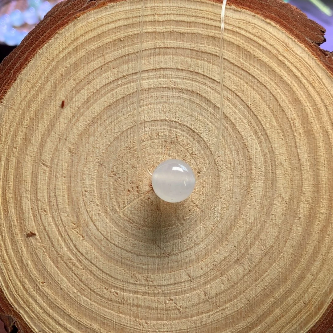 翡翠未镶嵌手链12mm白冰