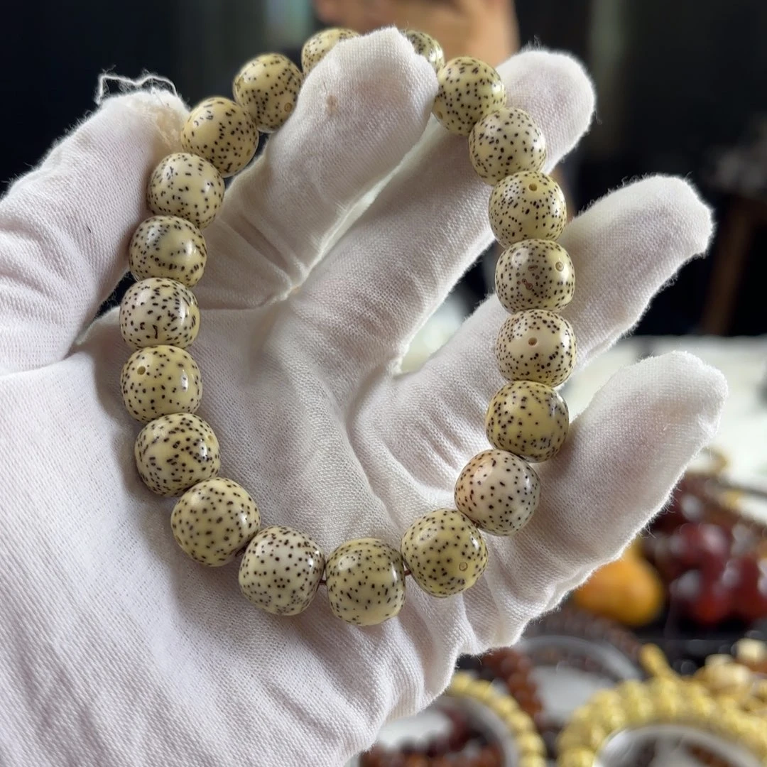 手串星月菩提老油青花12