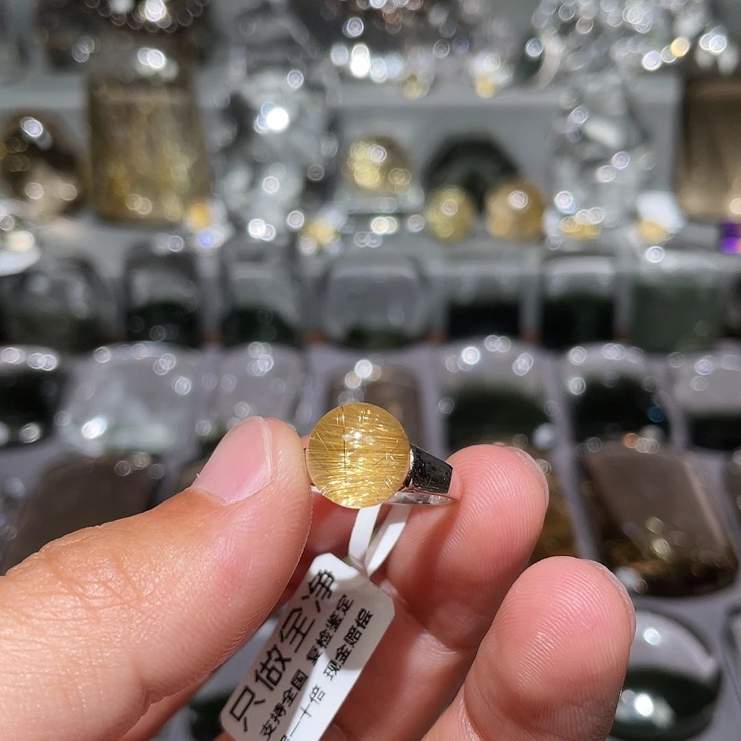 招***羊戒指银S925镶嵌水晶戒指