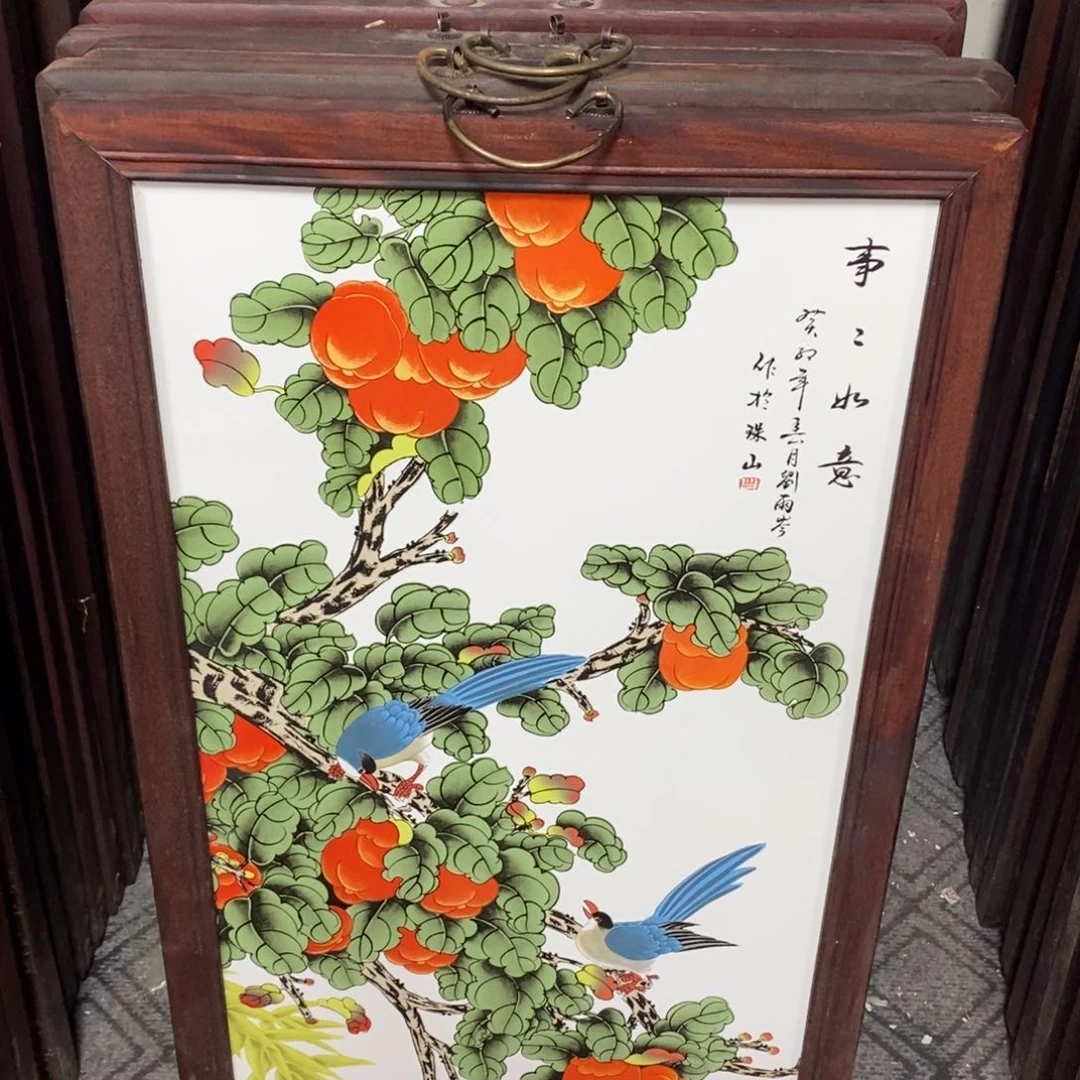 瓷片86*46厘米景德镇瓷板画柴窑烧制