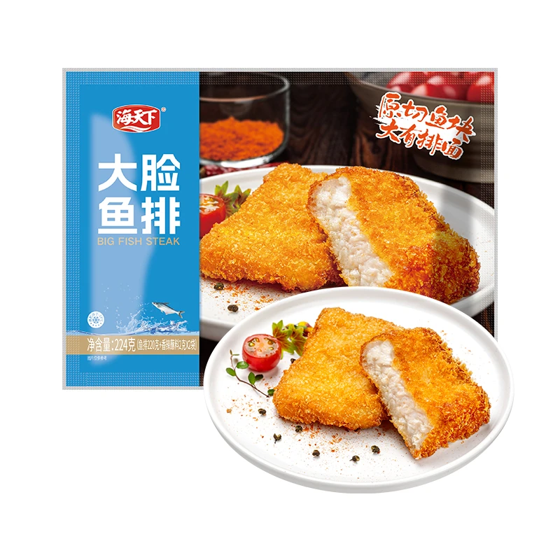 海天下大脸鱼排224g/包