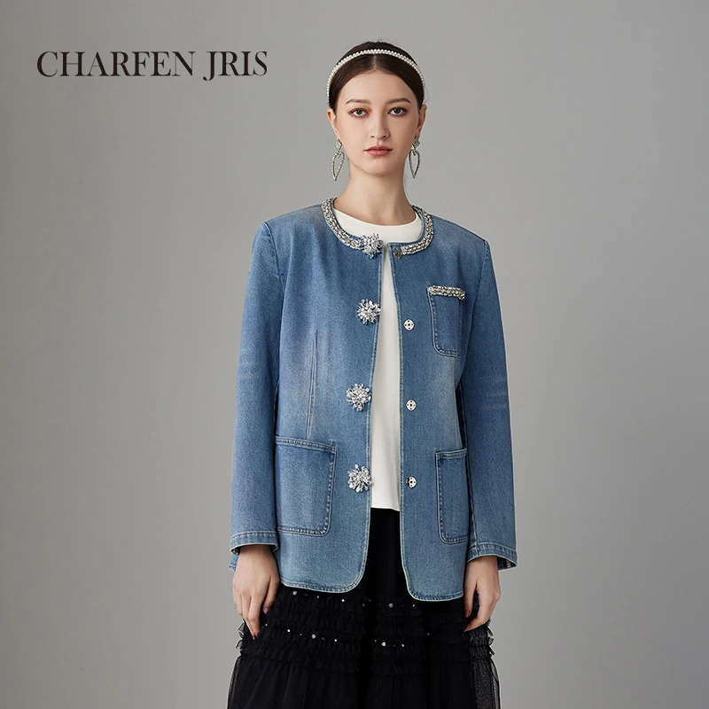 【达人专属】朝峰西装式牛仔外套FJF1B621-6157N