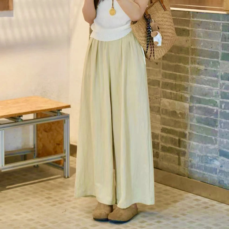 【晓溪服饰】夏季新款长裤时尚阔腿裤九分裤薄款休闲裤6169