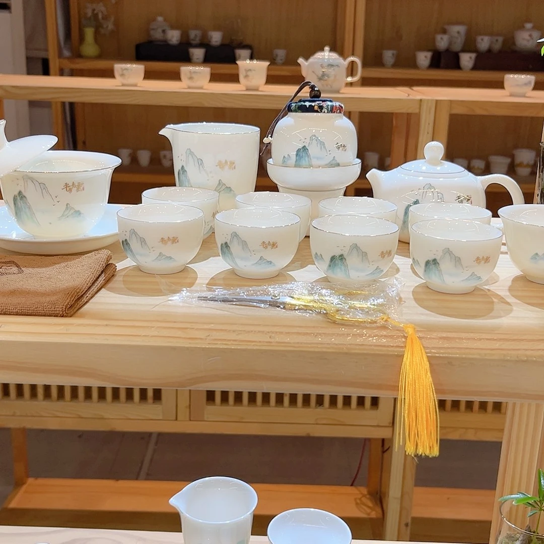 【御瓷斋】羊脂玉瓷茶具套装