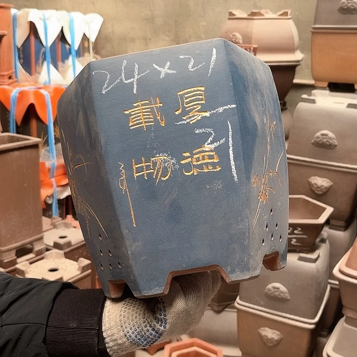 紫砂花盆紫砂等传统