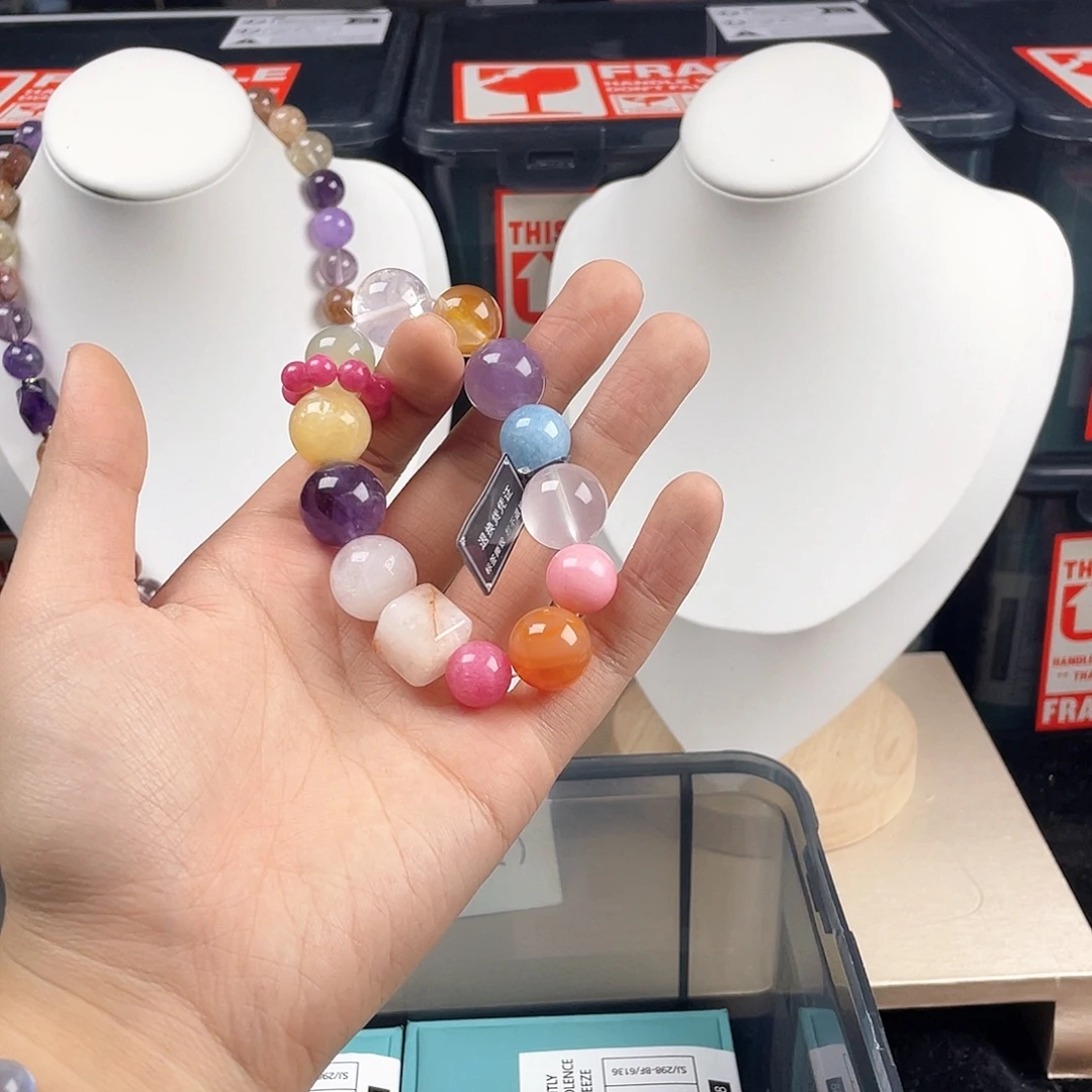 烟晶手链银S925镶嵌