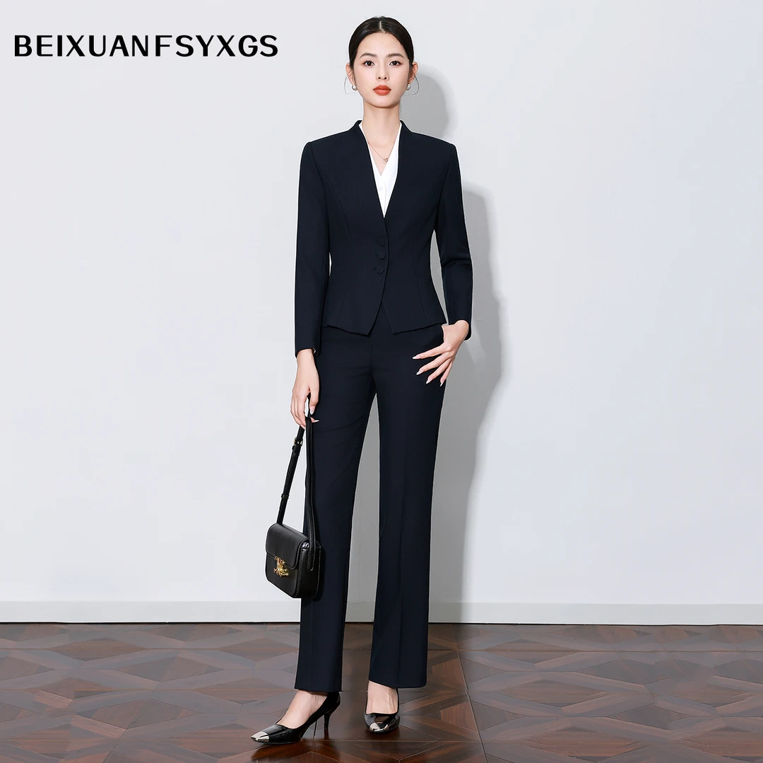 职业装西装套装女春秋2025新款气质减龄显瘦西服三件套公务员正装