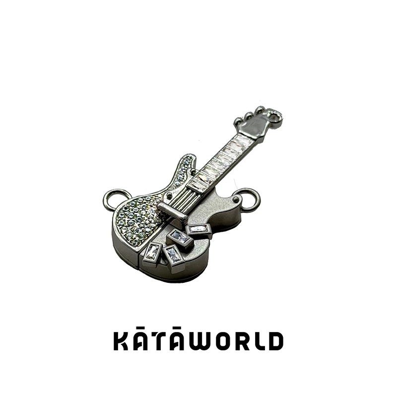 KATAWORLD 铜合金玻璃吊坠 【主理人】磁吸 黑吉他主体无链条