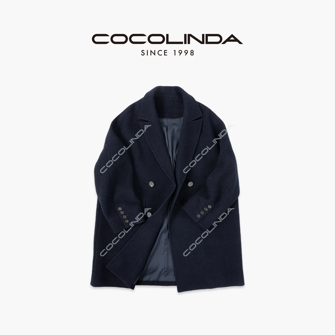 COCOLINDA| "澳洲羊毛 长款【学院风手工双毛呢】防风御寒大衣C5593