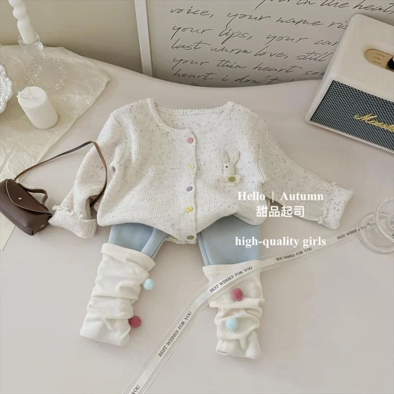 宝宝衣服春秋超萌上衣可爱套装婴儿春装外出服甜美开衫长裤2025款