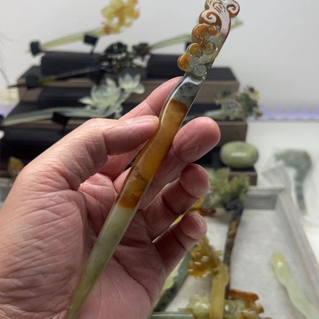未镶嵌岫玉福利发簪