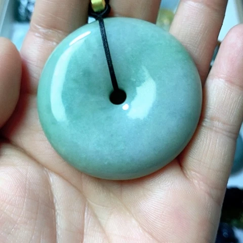 翡翠颈饰未镶嵌天然缅甸翡翠a货