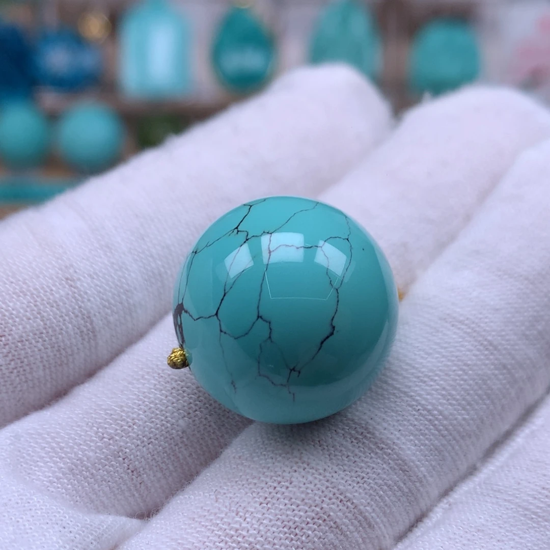 绿松石未镶嵌珠宝奇石直径21mm
