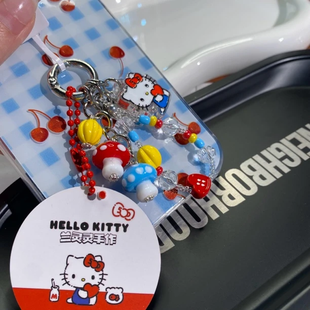 5017蘑菇小猫原创手机链