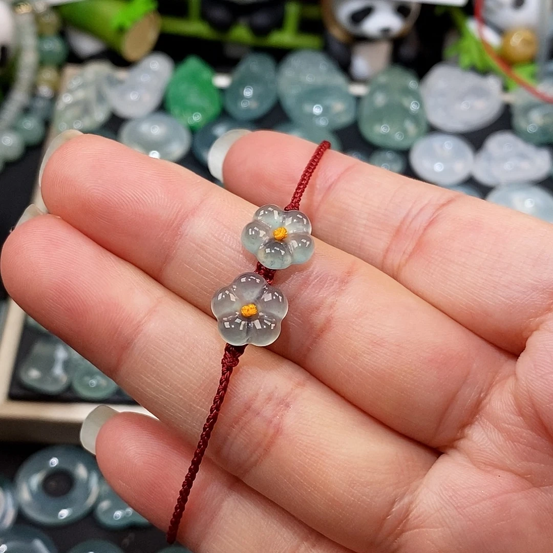 翡翠未镶嵌颈饰大花福利手绳15