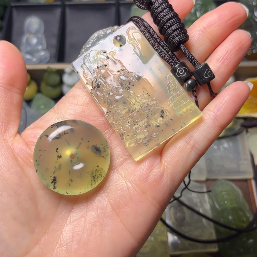 蛇纹石玉未镶嵌吊坠(不含链)