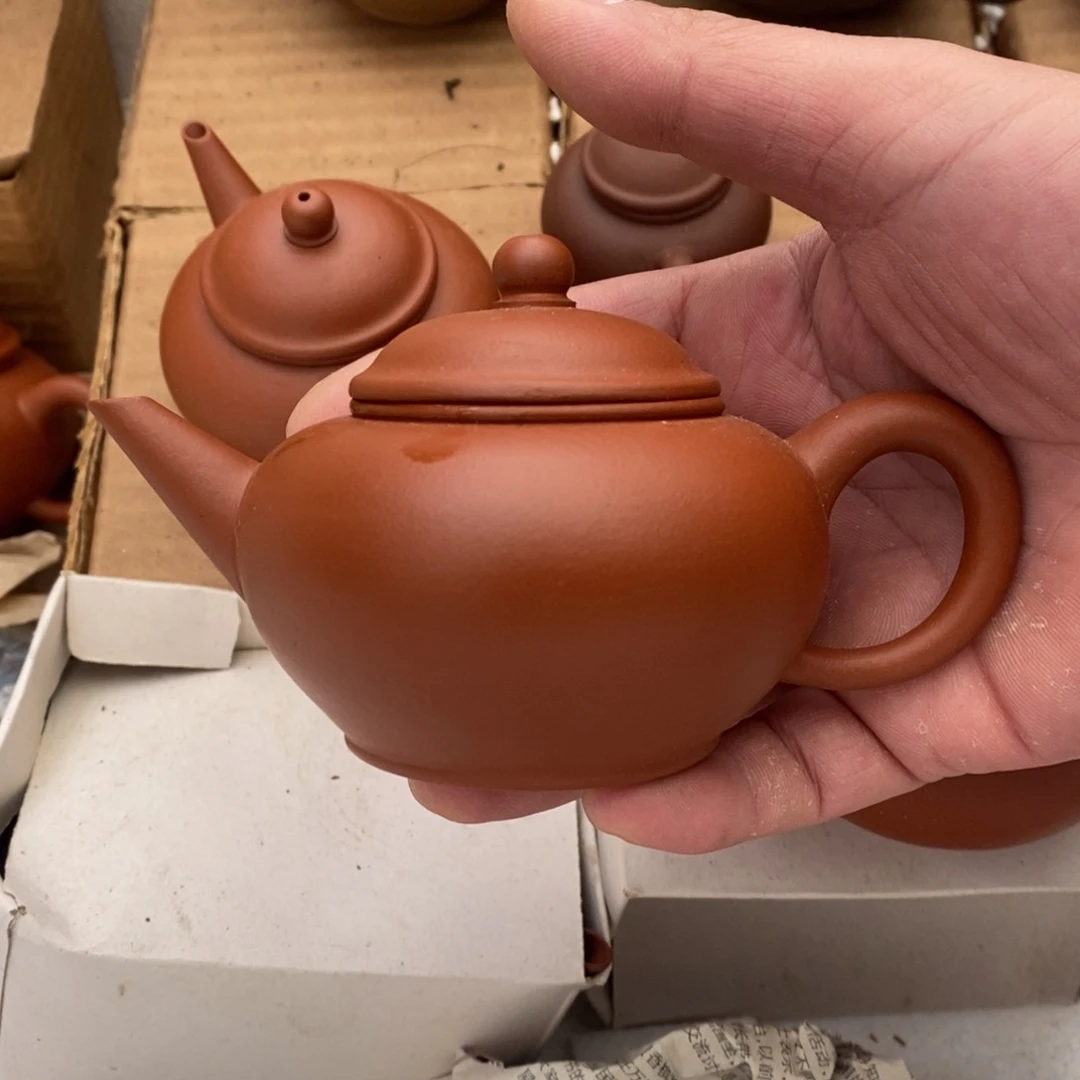 茶壶紫砂老朱泥水平150cc左右