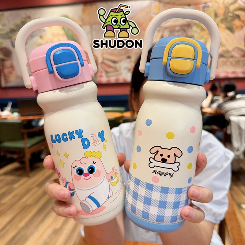 双饮保温杯女500ml可爱放书包袋小初高中学生上学316钢运动保温壶