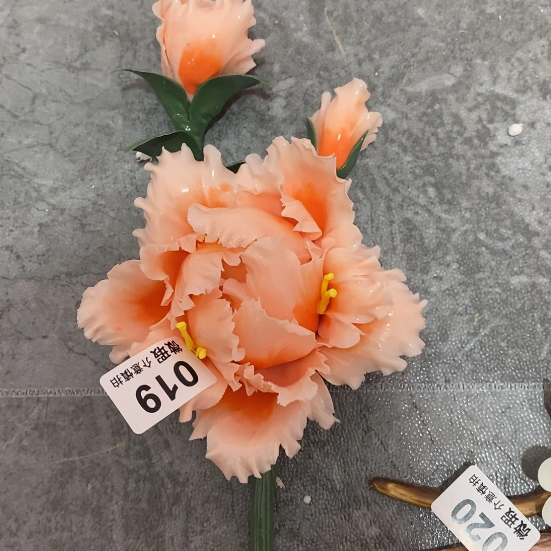 瓷片陶瓷手工花摆件