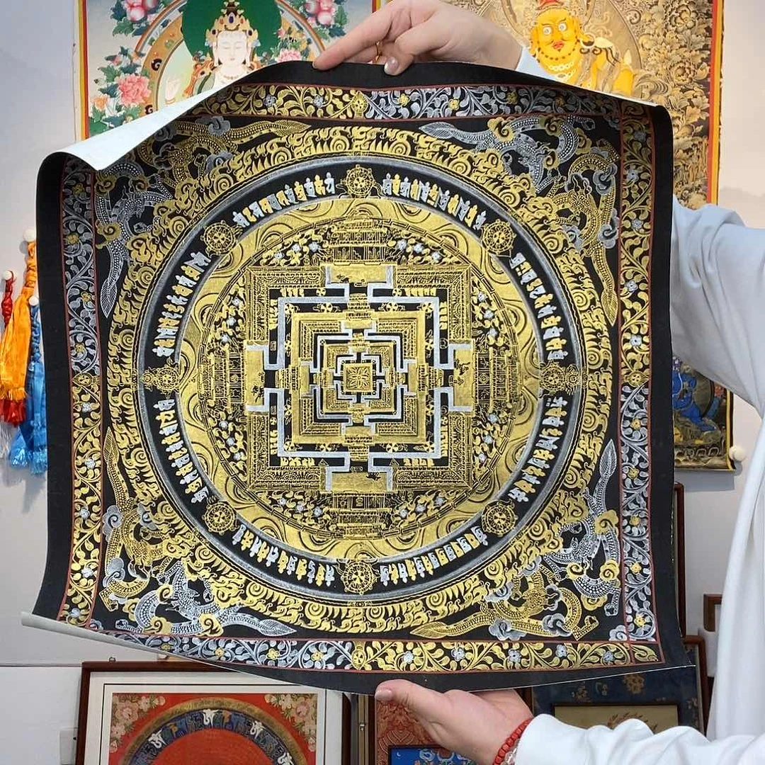 卷轴画纯手绘唐卡坦诚50厘米左右