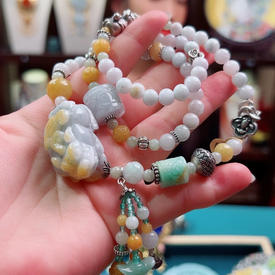 手链翡翠未镶嵌国风