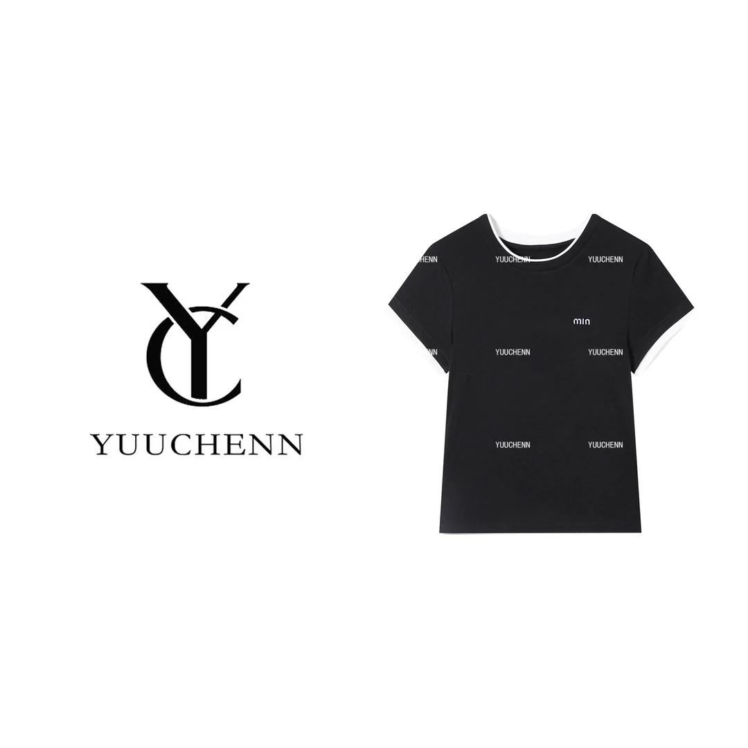 YUUCHENN 夏季简约舒适休闲百搭短袖T恤H72521