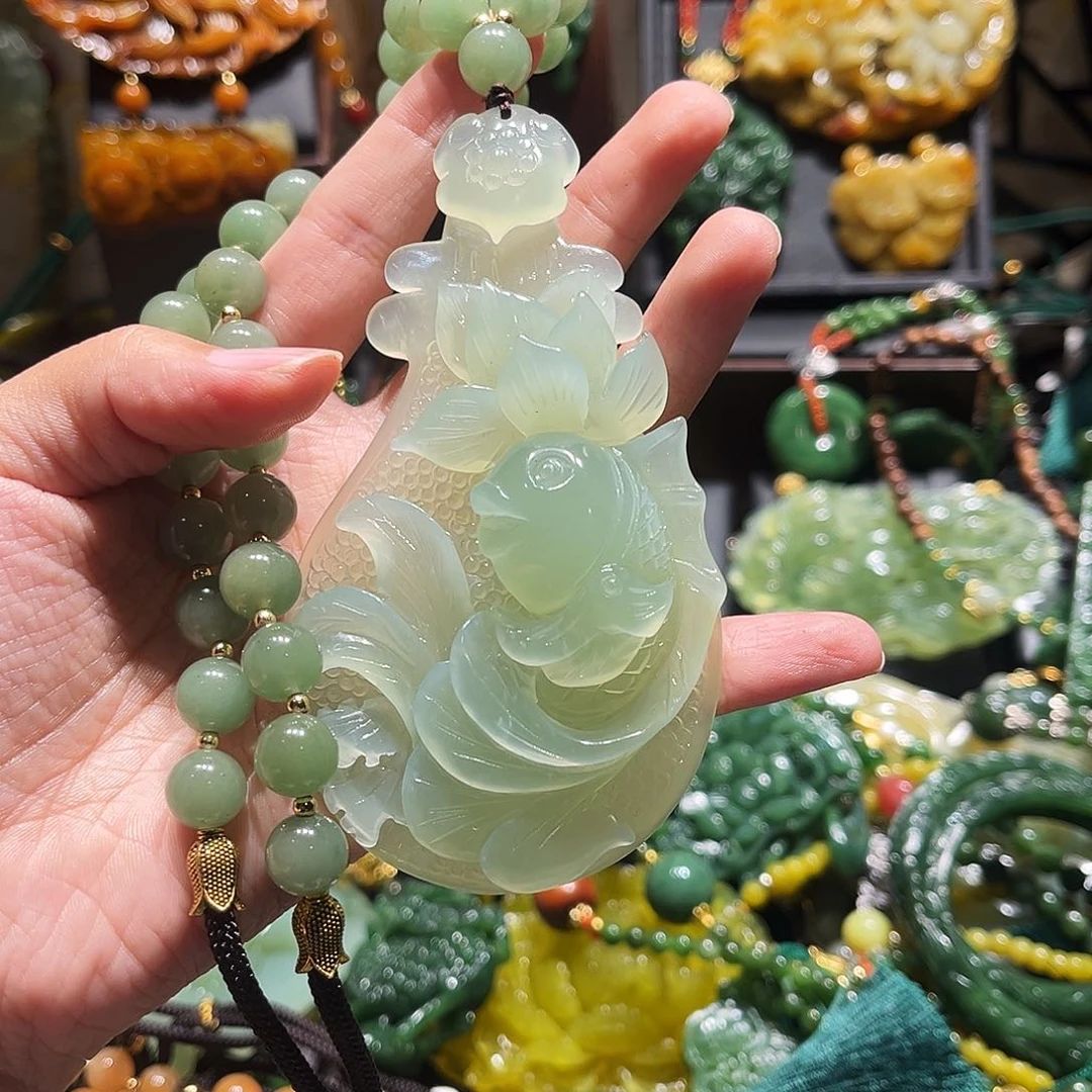 未镶嵌岫玉毛衣链