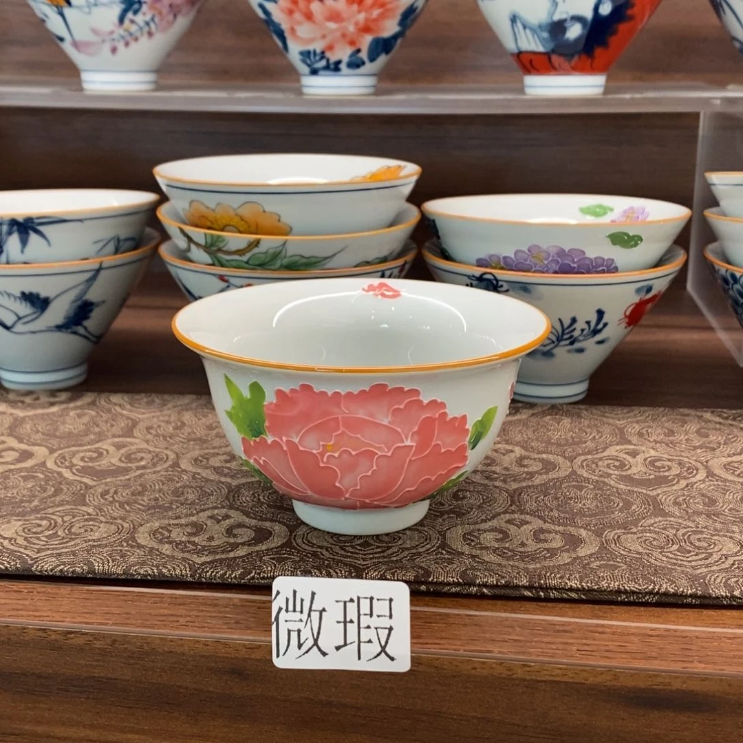 微瑕釉下彩纯手绘手工绘制