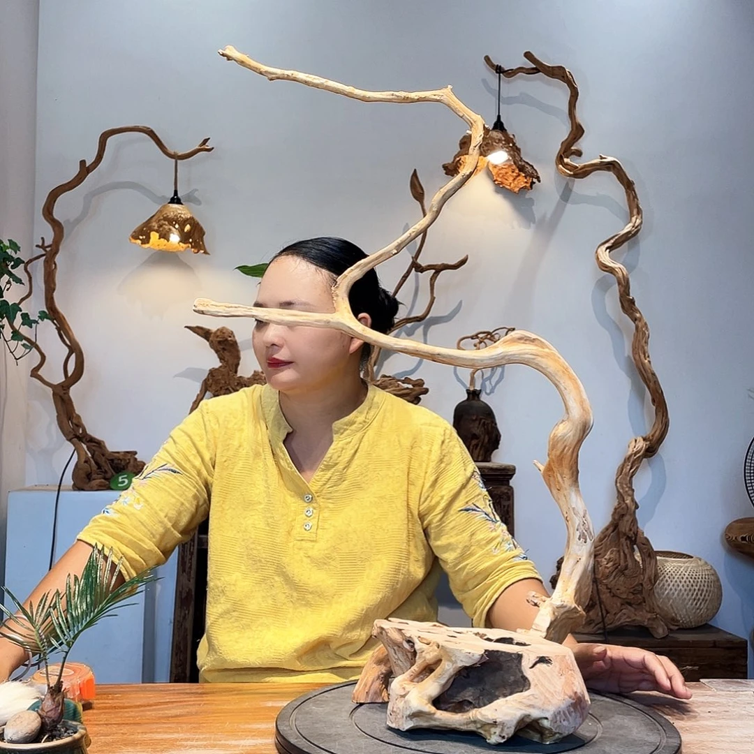 9***6天然根雕陶制艺术品