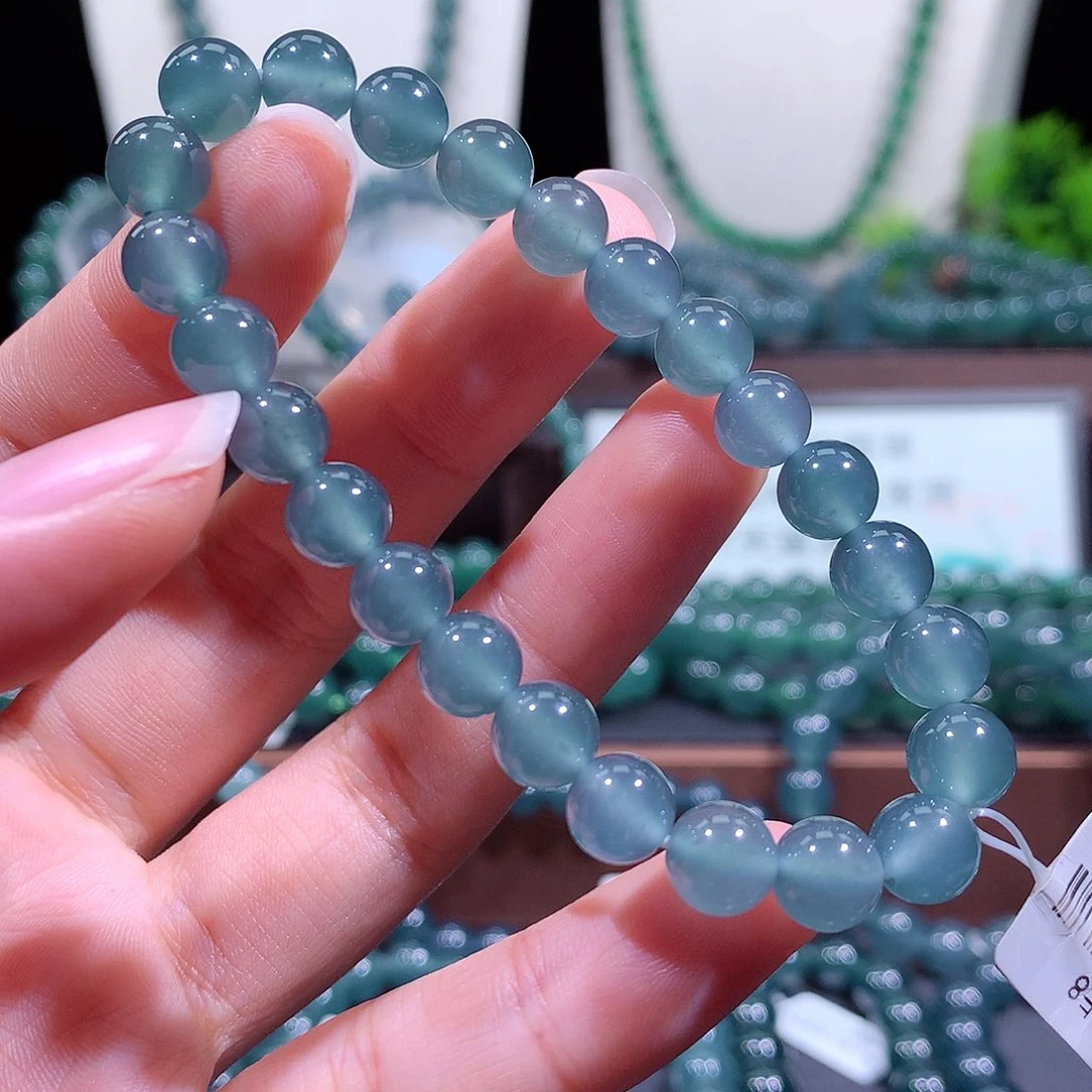 B****翡翠未镶嵌手链天然a货翡翠手串8