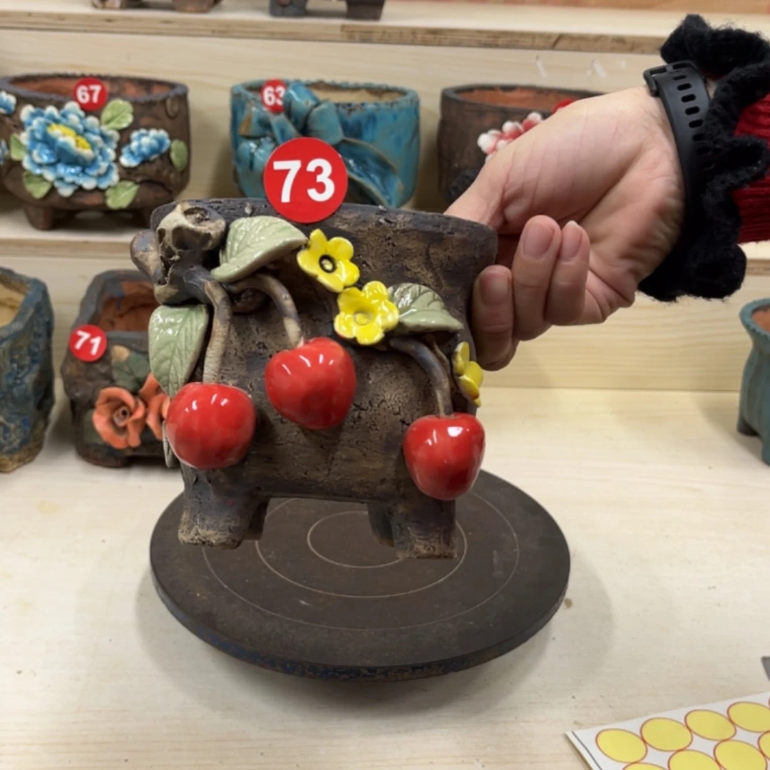 【闪购商品】紫砂花盆73号内口11外高12