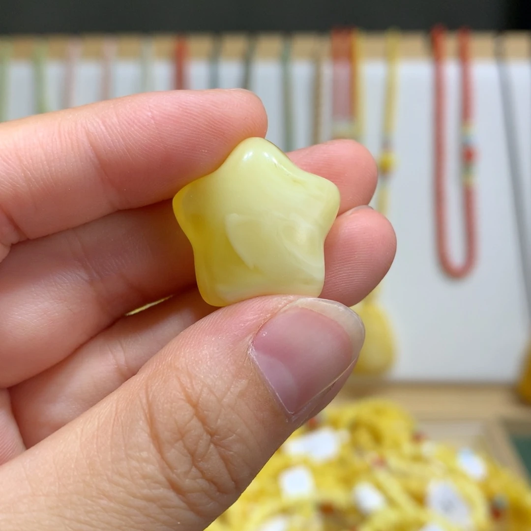 未镶嵌蜜蜡手链盐*米配饰