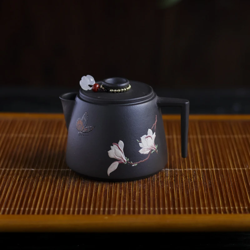 【悦生活】幽兰蝶梦-亦缶-茶壶-100ml（窑云S0179）